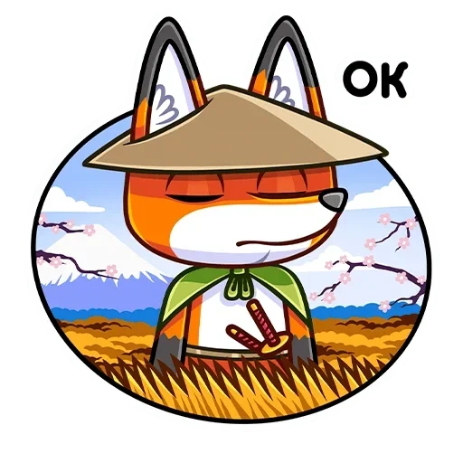 fox, fox, raposa samurai