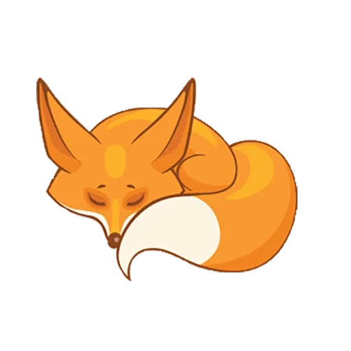 fox, padrão de raposa, raposa pintada, raposa de desenho animado, raposa adormecida de desenho animado