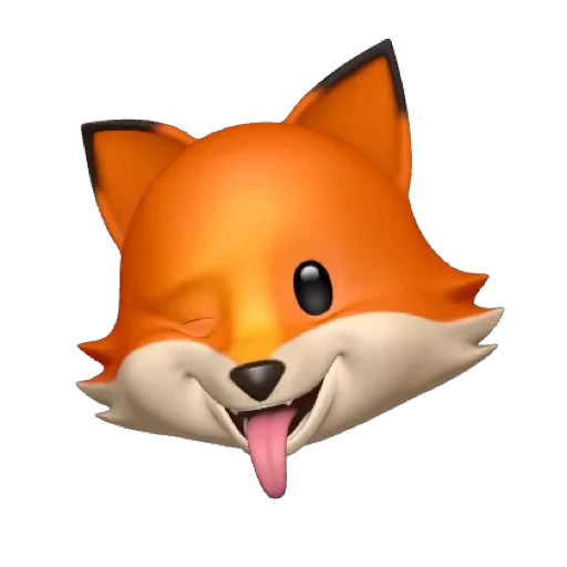 smiley fox, ekspresinya rubah, animoji fox, animoji fox, animoji iphone fox