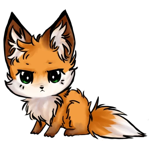 fox chibi, anime de renard, renards anime, le renard est en esquisse, cher renard