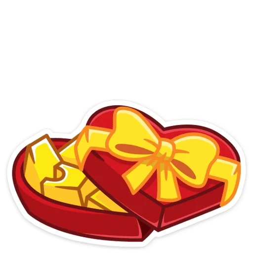 подарок иконка, гулия, подарочная коробка, рисунок коробки конфет сердечком, значок подарка