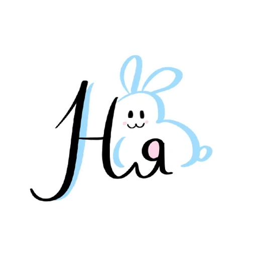 буквы, логотип, надписи, девочка, логотип кролик