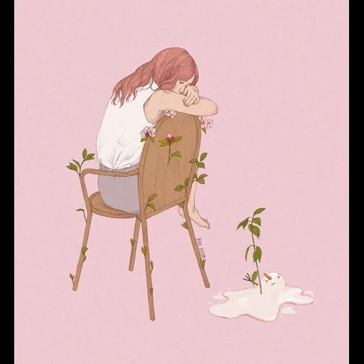 рисунок, heo jiseon, художник tofuvi, милые иллюстрации, милые иллюстрации цитаты