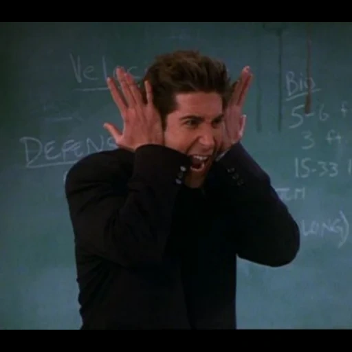 the series is friends, chalk board, a cunning man, toxic person, ross geller dinosaurs