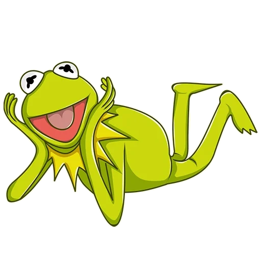 kodok kodok, kermit si katak, pola katak komit, sketsa komei frog