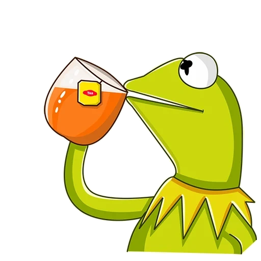kermite tea, kermite frog, frog cermit, the frog kermite tea