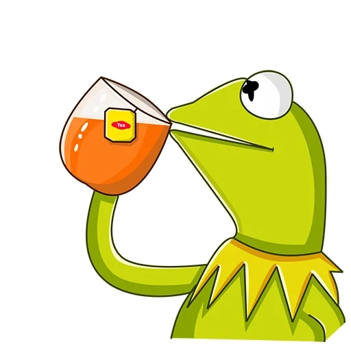 kermit tè, la rana di kermit, kermit la rana, tè di rana kermit