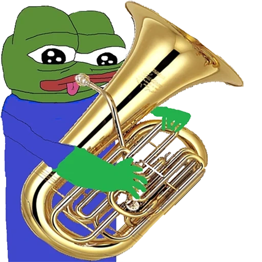 garçons, pepe frog, instruments de musique à tubes, instruments de musique trompette, instruments de musique pour orchestre symphonique