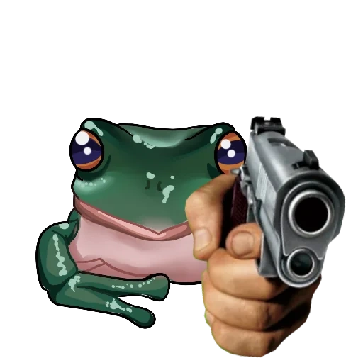 funny, frog, people, meme pistol, pepe pistol