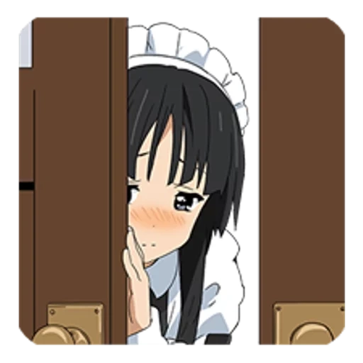 anime, mio akiyama, akiyama mio, anime peeps out, mio akiyama maid screenshots