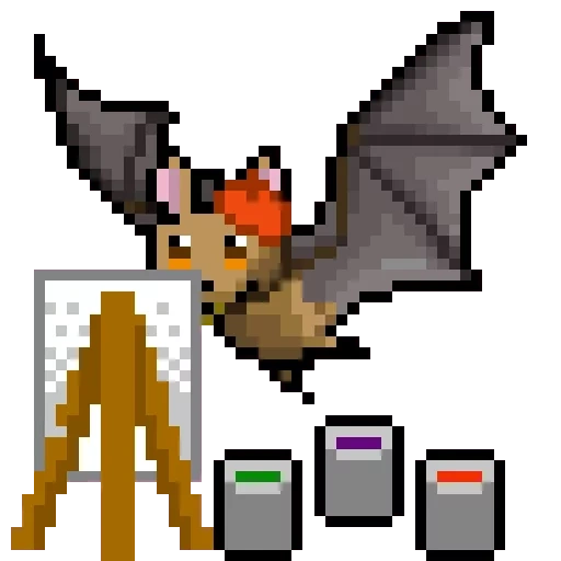 pixelfledermäuse, bat pixel art, raich pixelart, pixel kunst, bat pixel maus