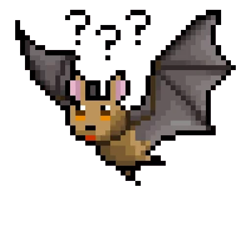 pixel bats, krobat pokemon, pokemon pixel bee, pixel art, pokemon