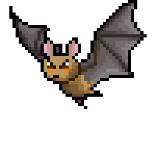 pixelfledermäuse, flat animation, pokemon pixel art, flat, puzzle bat maus