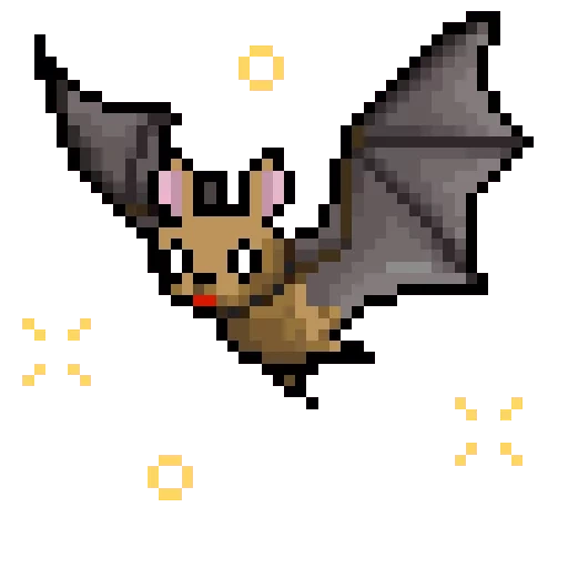 pixel bats, kadababra pokemon pixel art, kelelawar animasi, budaya bat, picha pixel art