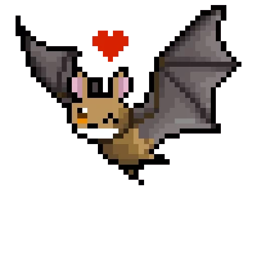 pixel batts, animation de l'évêque, bat mignon, halloween bat, pixel art