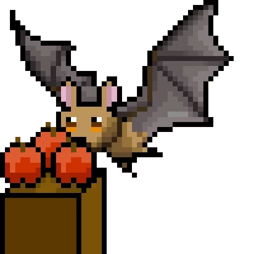 demon terrariya, bastões de pixel, demon vodu terraria, demon vodu terrariya, animação voadora