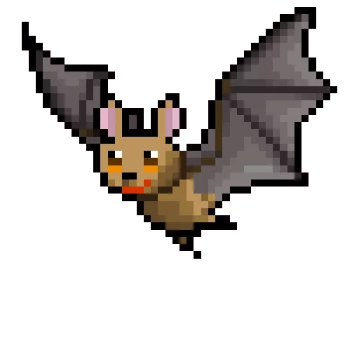 pixel bats, uskup animasi, bat ilustrasi, manis bat mouse, blyutury dari iklan