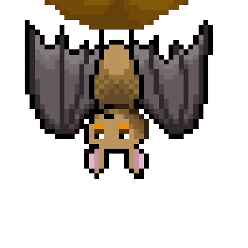 pixel bat, pokemon pixel art, pixel art, anime, bat pixel art art