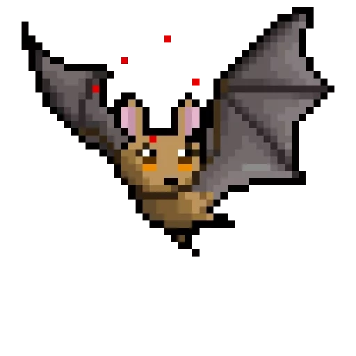 pixel pipistrelli, disegni pixel, pixel art, animazione pipistrello, pokemon pixel art