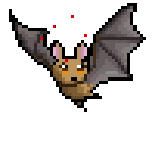 pixelfledermäuse, pixelzeichnungen, pixelkunst, bat animation, pokemon pixel kunst