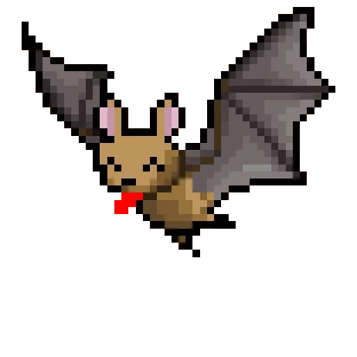 pixel bats, bishop animation, bat illustration, bat from hell, click multijah