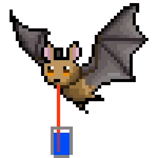 pixel bat, pokemon pixel art, bat de l'enfer, animation de batte, pixel art art