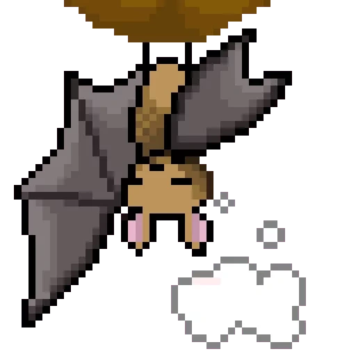 pixel bat, pokemon pixel art, demon terrariya, pixel art, demon voodoo terraria
