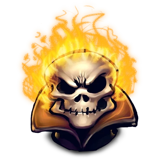 skull, skull fire, skull 64x64, fire skull, ghost racer