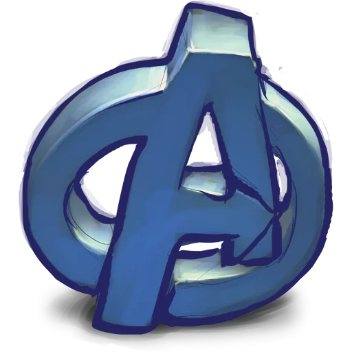 blue logo, the avengers badge, orenburg, the avengers logo, avengers logo blue