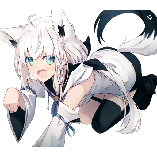 anime, anime neko, hololive fubuki, fubuki shirakami