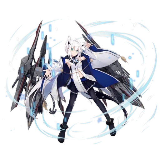 fubuki, azur lane, anime girl, fubuki shirakami, velvet lane white rewood