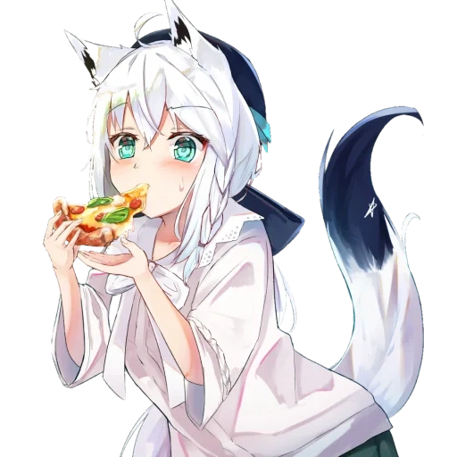 anime, nekan, anime algunos, fubuki shirakami, fubuki shiragami