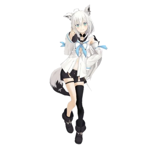 аниме персонажи, fubuki shirakami, shirakami fubuki модель, shirakami fubuki 3d model, shirakami fubuki nagishiro mito