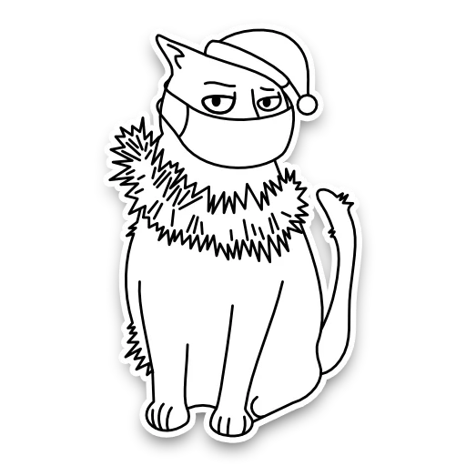 кот, робокот раскраска, сердитый кот рисунок, кот ученый раскраска, раскраски новогодние котики