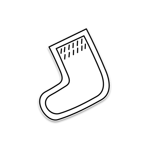 ícone de meia, emblema de meia, robô de meias de ícone, ícone de meias casuais, vetor de rastreamento de ícone de meia