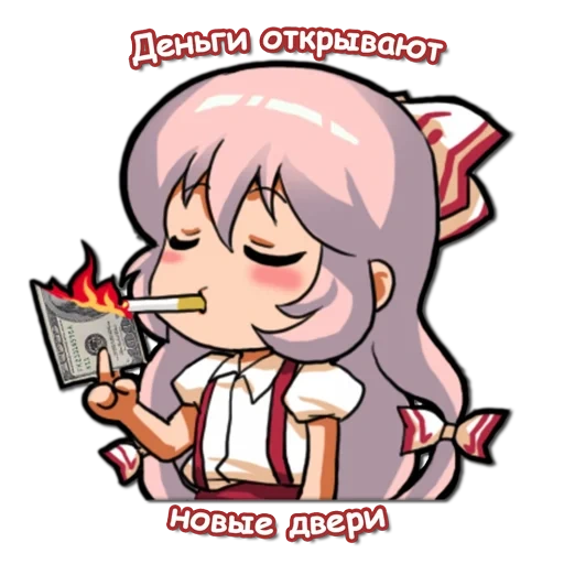 emoji de anime, touhou emoji, emoticons de anime, projeto touhou