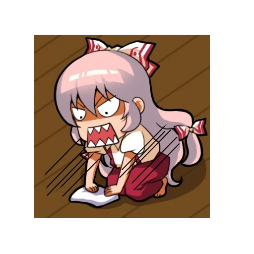 anime, mokou, emoting mokou, touhou emotes, mokou fujiware