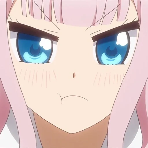chikan, personagem de anime, chika fujiwara angry, fujiwara está com raiva, kaguya sama wa kokurasetai