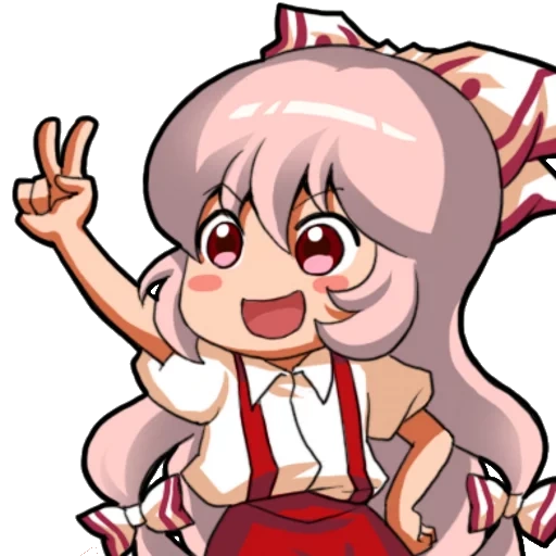 mokou, i am genius, emoting mokou, touhou emotes, das projekt touhou