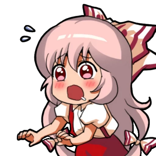 mokou, emoting mokou, touhou project, mokou fujiware, anime characters