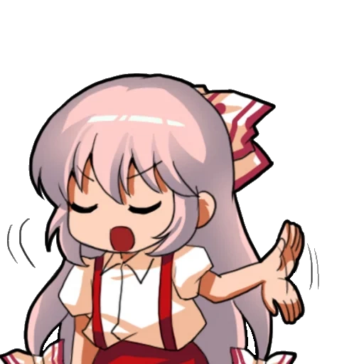 mokou, paket emoji anime, emoji anime, ekspresi di belakang kepala, proyek touhou