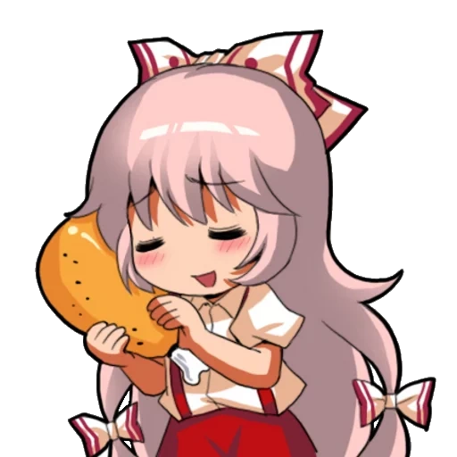 mokou, símbolo de expresión de animación, después de la expresión de la cabeza, touhou project, fujiwara no mokou