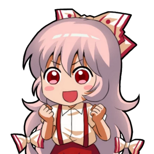 mokou, anime expressionspaket, ausdruck hinter dem kopf, das projekt touhou, fujiwara no mokou