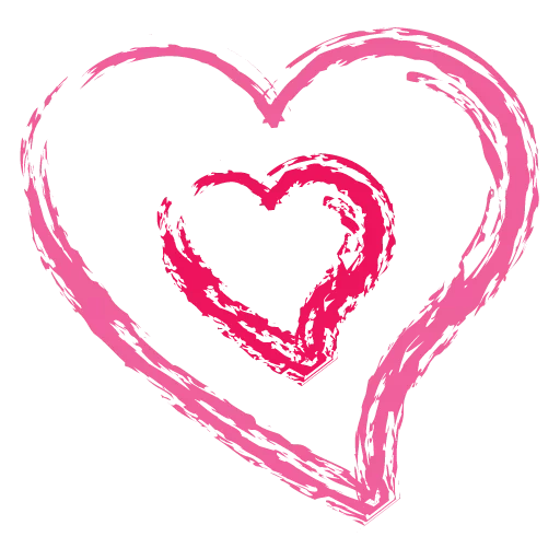 contour heart, symbol of the heart, pink hearts, pink hearts, heart contour art photoshop