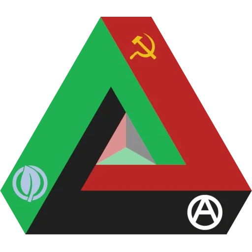 треугольник, парадокс символ, треугольник логотип, зеленый треугольник, треугольник пенроуза