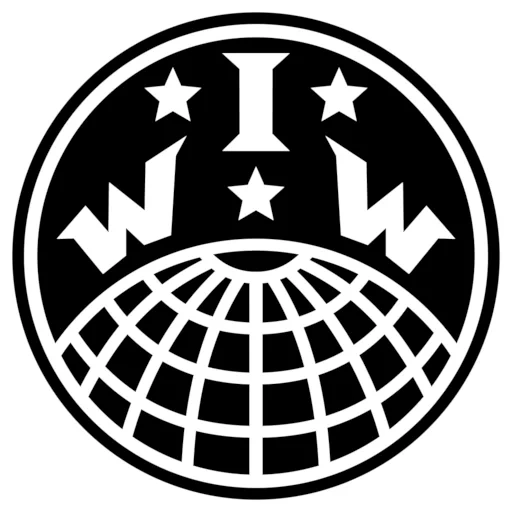 iww, лого, значок iww, индустриальные рабочие мира, iww industrial world workers