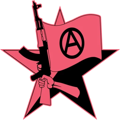 военный, анархо квир, анархия калашом, анархо-коммунизм символика, red and anarchist black metal