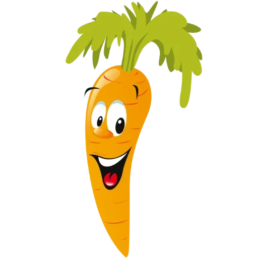 морковка, веселые овощи, мультяшные овощи, веселая морковка, мультяшные овощи фрукты