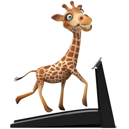 жираф, giraffe, умный жираф, веселый жираф, весело мультфильм жираф стоковое
