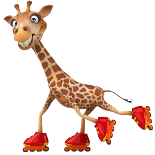 giraffe, жираф потехи, жираф роликах, веселый жираф, жираф картина